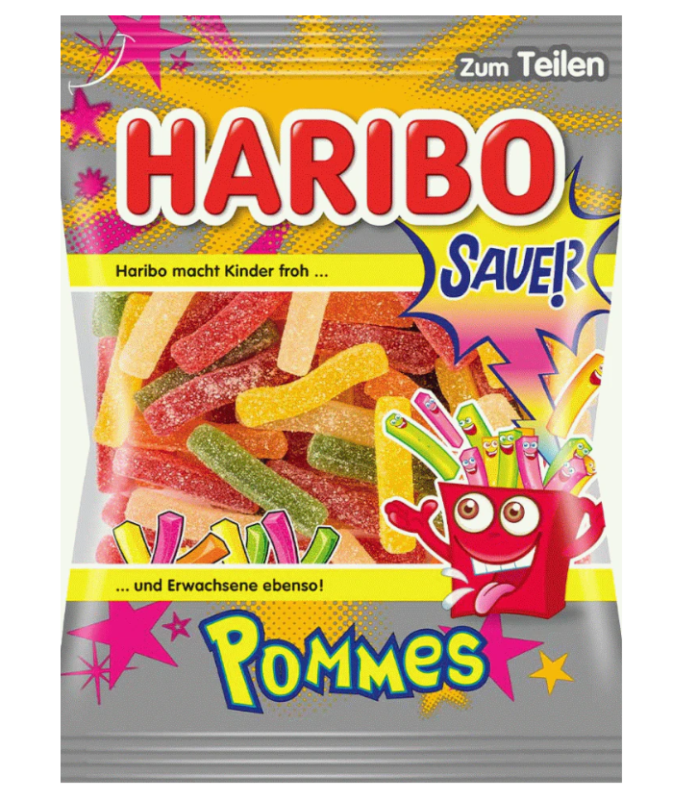 HARIBO кислі фрі фруктові гумки – німецькі продукти