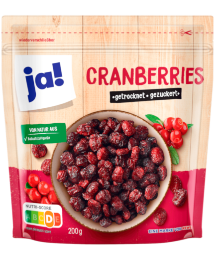Ягоди журавлини, сушені та цукрові – німецькі продукти